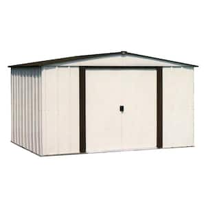 Newburgh 10 ft. W x 8 ft. D 2-Tone White Galvanized Metal Storage Building