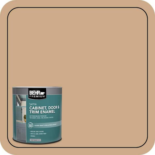 BEHR PREMIUM 1 qt. #N280-4 Perfect Tan Satin Enamel Interior