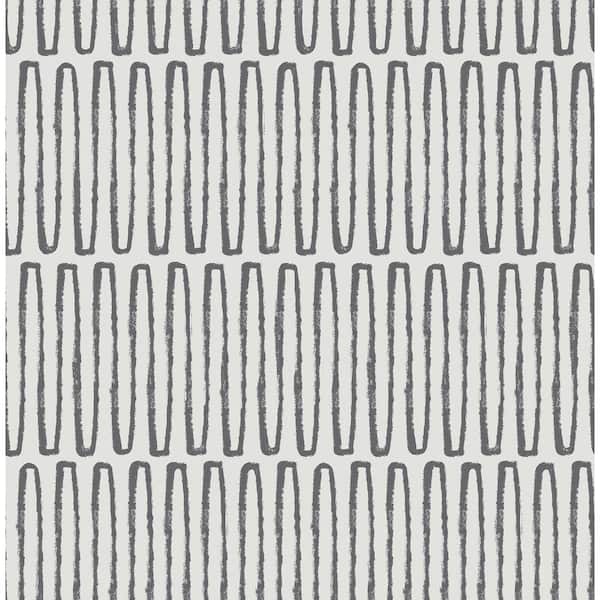 NuWallpaper Charcoal Grey Porter Peel and Stick Wallpaper