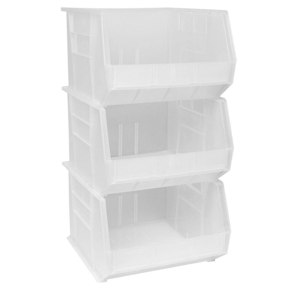 30270 Series, 18 in. x 16-1/2 in. x 11 in. Clear Plastic Stackable Storage Bins, 3-pack price history on PriceWatchPro