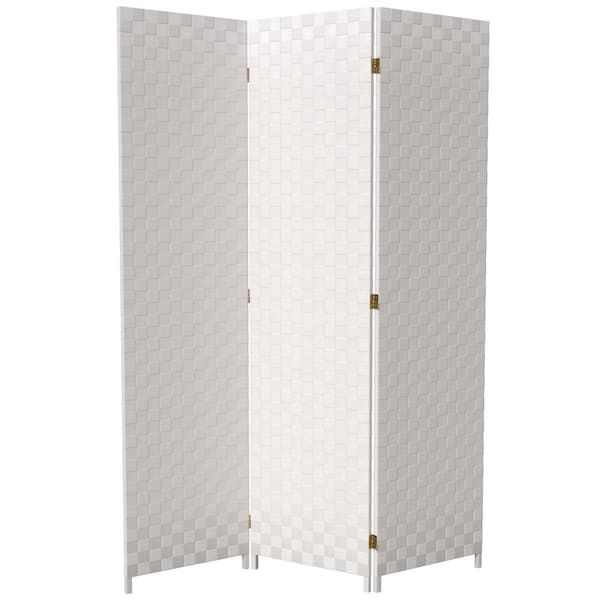 6 ft. White 3-Panel Room Divider