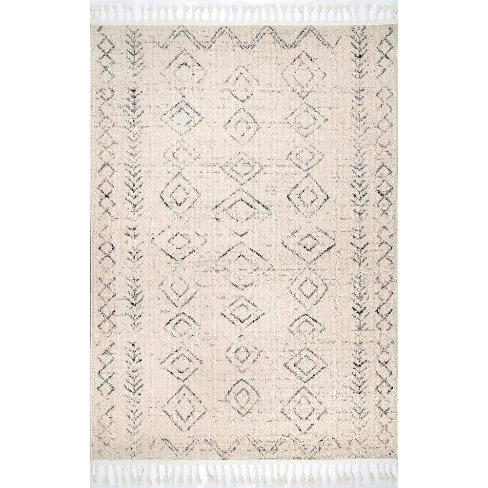 nuLOOM Meredith Moroccan Ivory 4 ft. x 6 ft. Area Rug STGL11A-406