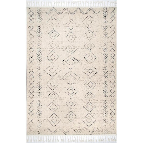 nuLOOM Meredith Moroccan Ivory 6 ft. x 9 ft. Area Rug