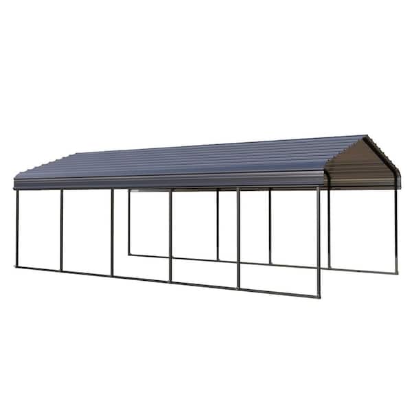 12 ft. W x 25 ft. D Galvanized Steel Carport Car Canopy Shelter
