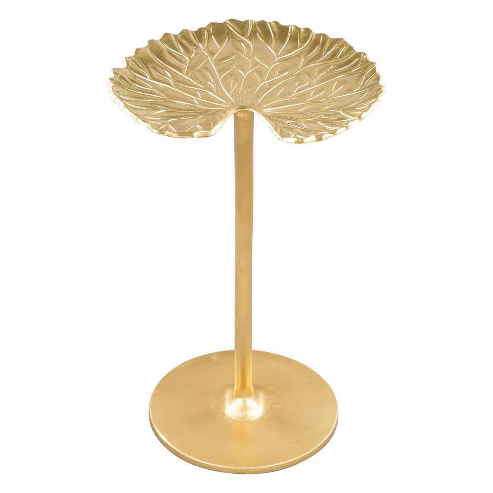 Elegant Lily 22'' Round Gold Metal Side Table