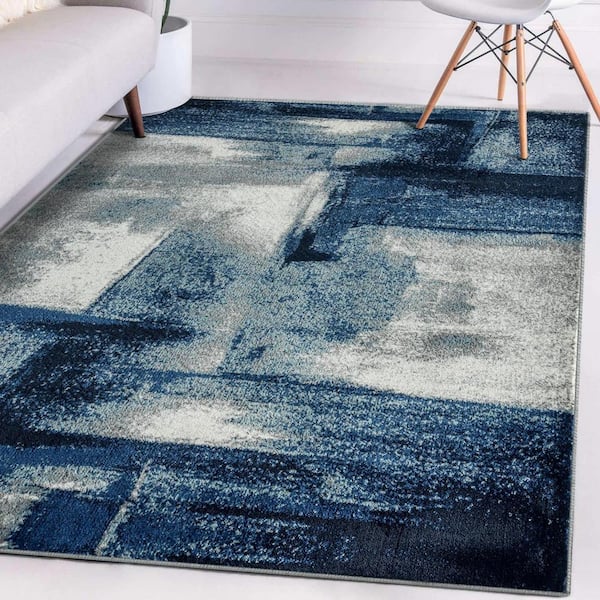 Home Dynamix Skyler Maurice Abstract Area Rug, Gray/Blue, 5'2x7'2