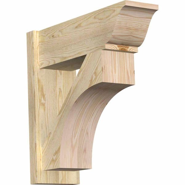 Ekena Millwork 8 in. x 24 in. x 24 in. Westlake Traditional Rough Sawn Douglas Fir Outlooker