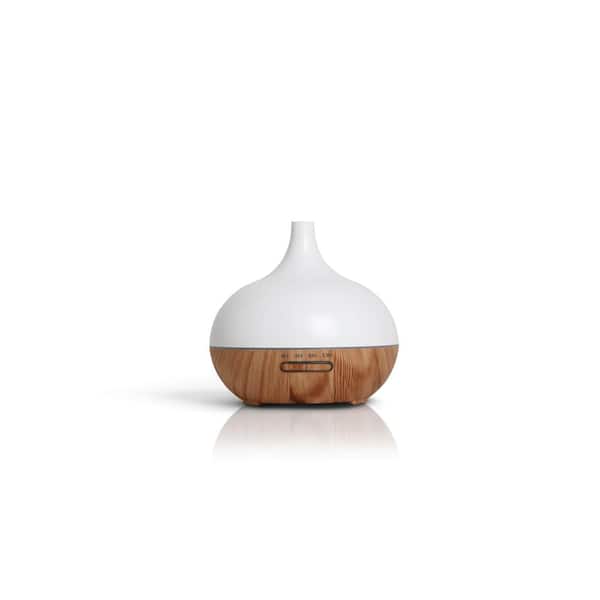 BLUZEN White/Wood Alpine Ultrasonic Diffuser Bundle (3x 5 mL