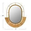 17 in. W x 19.5 in. H Metal Natural Framed Oval Decorative Mirror