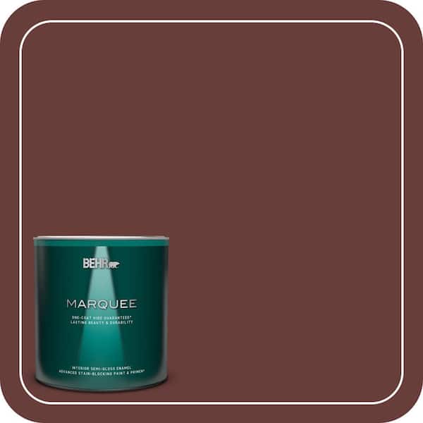 BEHR MARQUEE 1 qt. #PPU2-01 Chipotle Paste Semi-Gloss Enamel Interior Paint & Primer