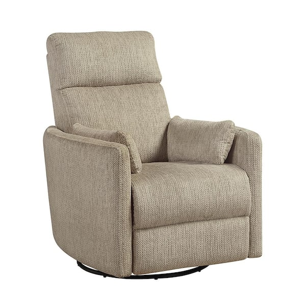 Beane Brown Microfiber Manual Swivel Glider Recliner