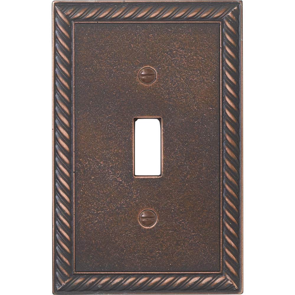 Hampton Bay Cassidy Rope 1 Gang Toggle - Oil-Rubbed Bronze MWP2502 ...