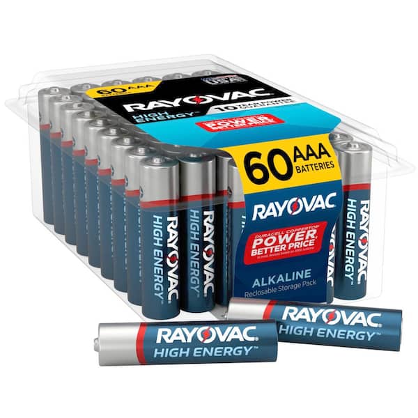 Rayovac High Energy AAA Batteries (60-Pack), Alkaline Triple A Batteries