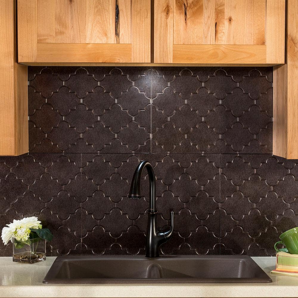 Monaco Smoked Pewter Vinyl Decorative Backsplash Kit