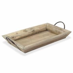 Vintiquewise Metal Gold Rectangular Serving Tray with Oval Design and  Handles, Small QI004435.S - The Home Depot