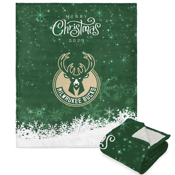 NBA Christmas 2023 Bucks Silk Touch Multi-color Throw