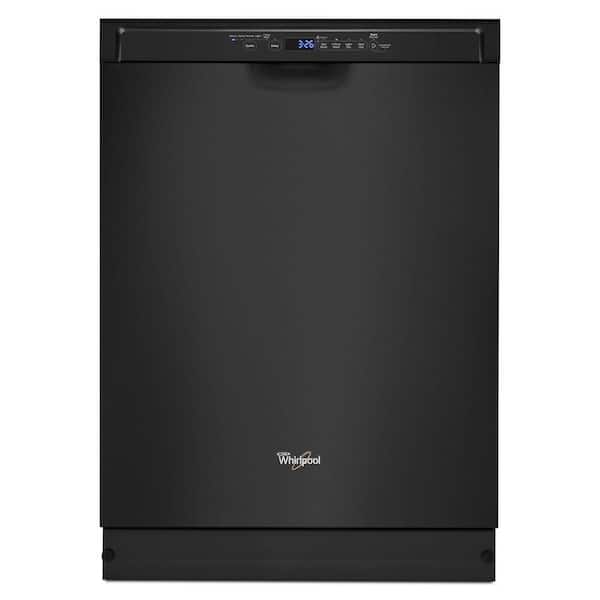 Whirlpool 24 in. Black Front Control Built-In Tall Tub Dishwasher with Stainless Steel Tub and 1-Hour Wash Cycle, 50 dBA