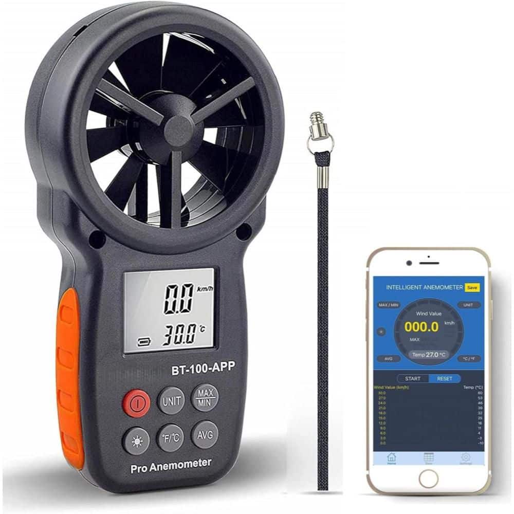Wireless Digital Handheld Wind Speed Meter for Wind Chill, Air Velocity, Temperature, Vane Anemometer Gauge price history on PriceWatchPro