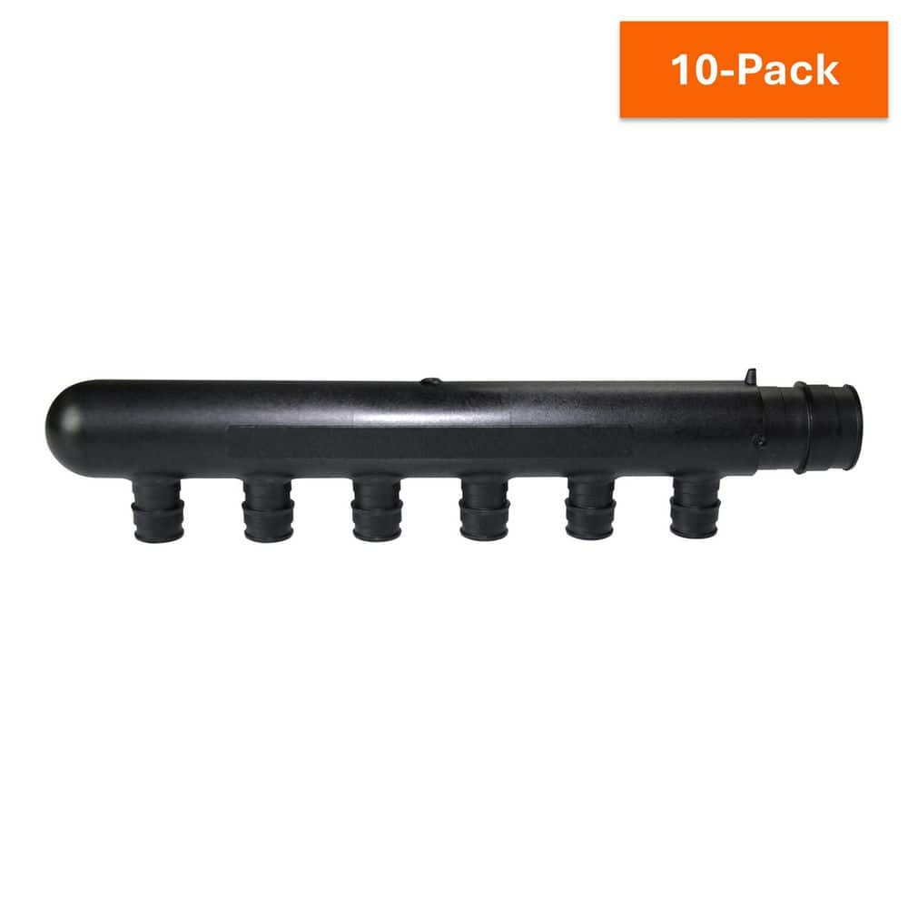 ProPEX 1 in. PEX-A Expansion Barb Engineered Polymer Closed Multi-Port Tee with 1/2 in. Branches, 6-Outlets (10-Pack) price history on PriceWatchPro