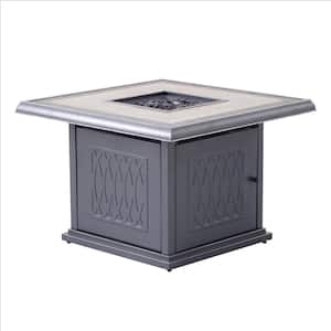 St. Charles Steel and Aluminum Outdoor Fire Pit Table
