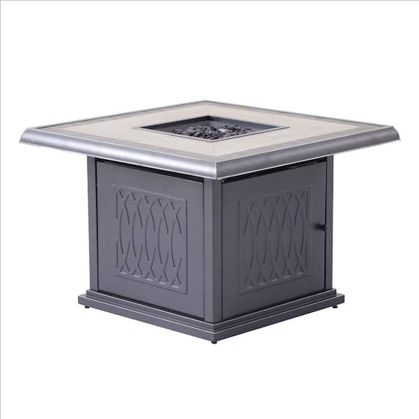 St. Charles Steel and Aluminum Outdoor Fire Pit Table
