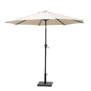 Serga 7.5 ft. Outdoor Tilt and Crank Market Patio Umbrella in Beige