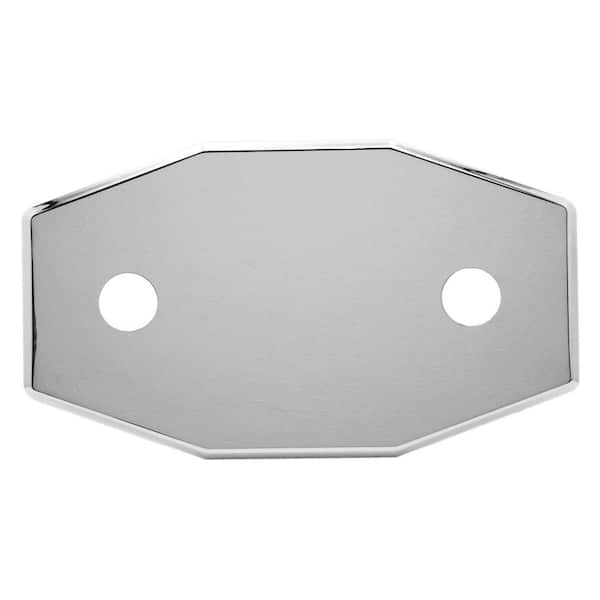 Two-Hole Remodel Cover Plate for Bathtub and Shower Valves, Matte Black