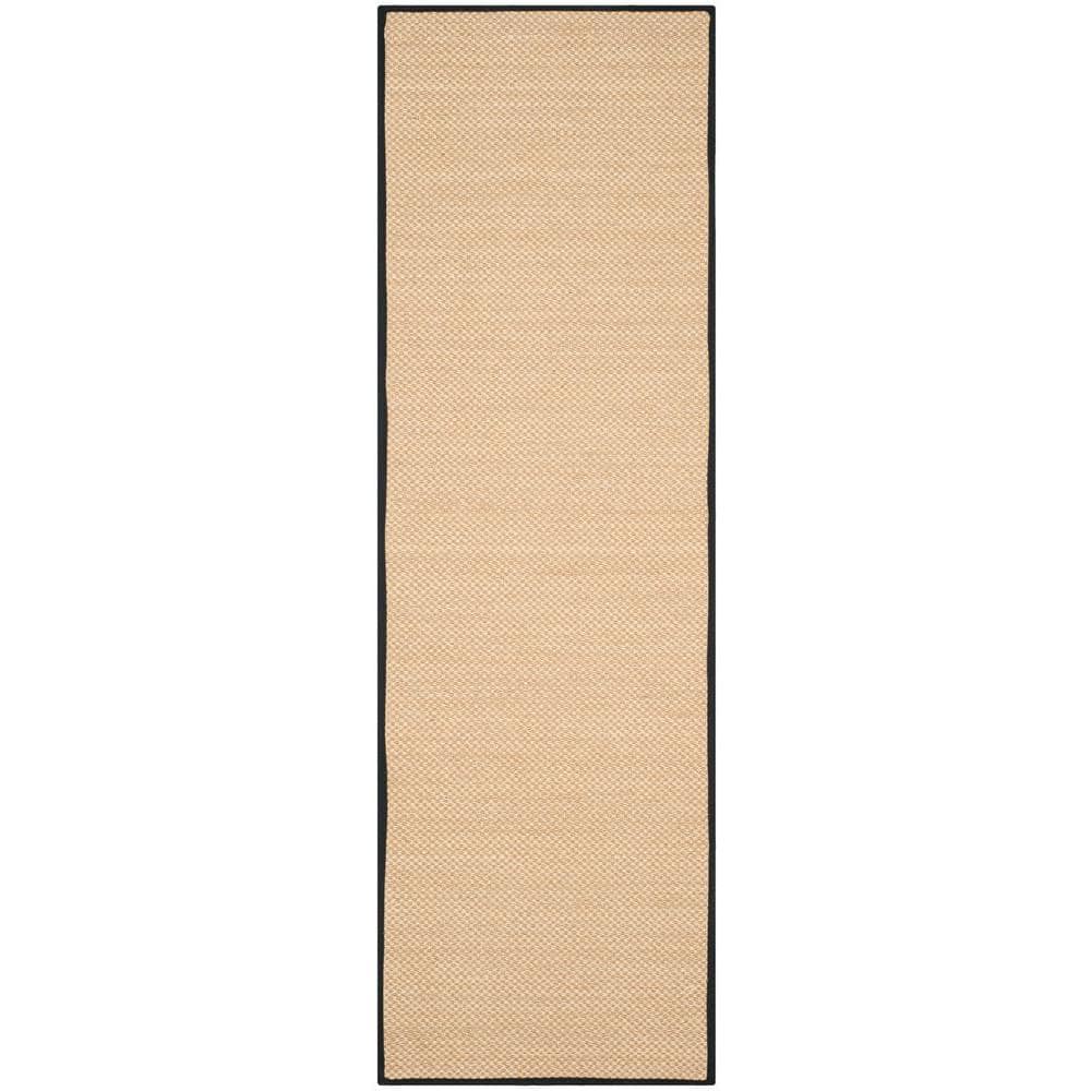 Natural Fiber Maize/Black 3 ft. x 14 ft. Woven Border Runner Rug price history on PriceWatchPro