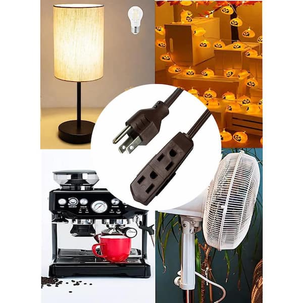 HDX 15 ft. 16/3 Light Duty Indoor Multi-Outlet Extension Cord with