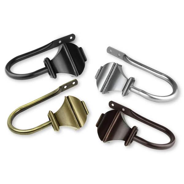 Marion Antique Brass Metal Hook Curtain Holdback (Set of 2)