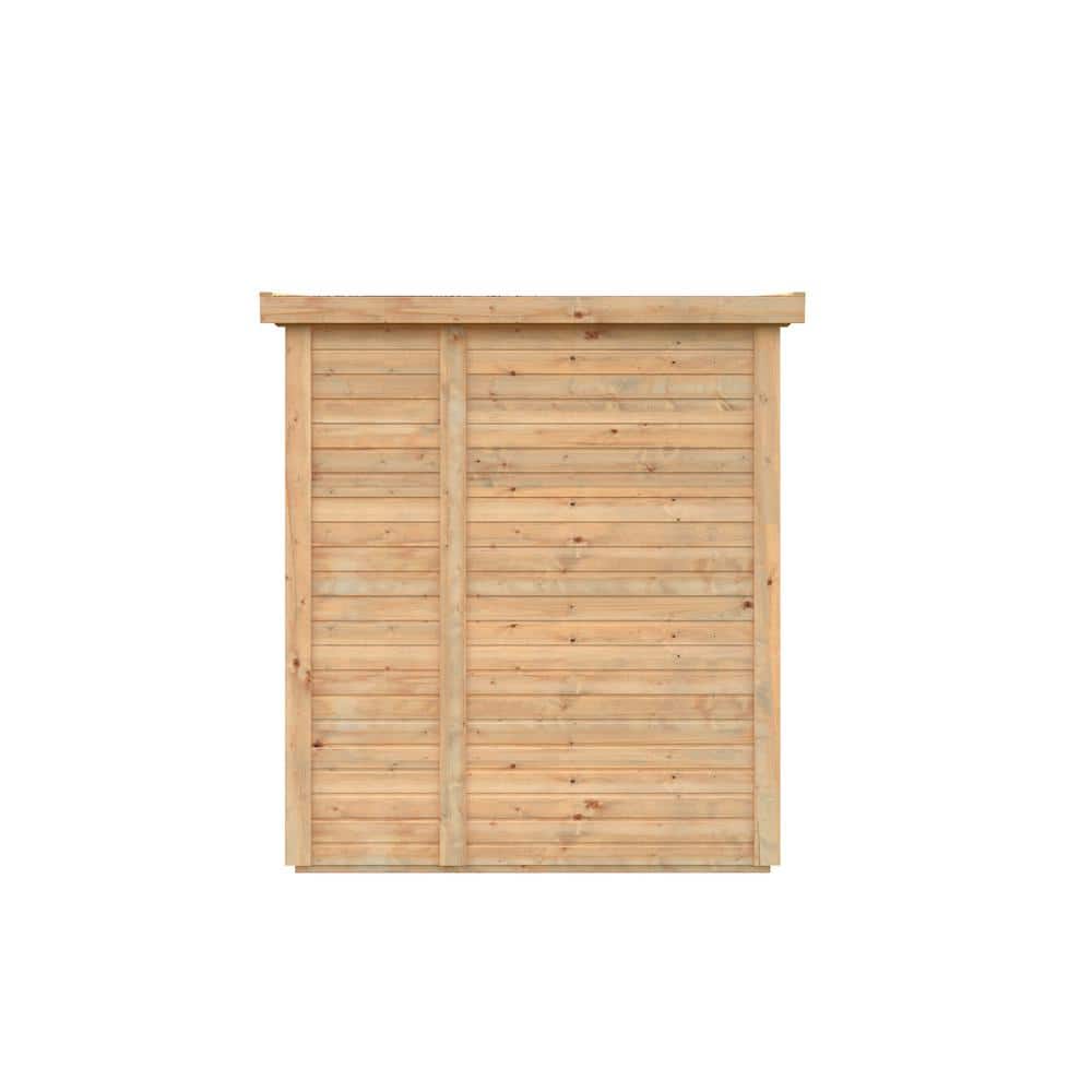 Nordic Spruce Wooden Lean-To Storage Shed with Double Doors and Windows