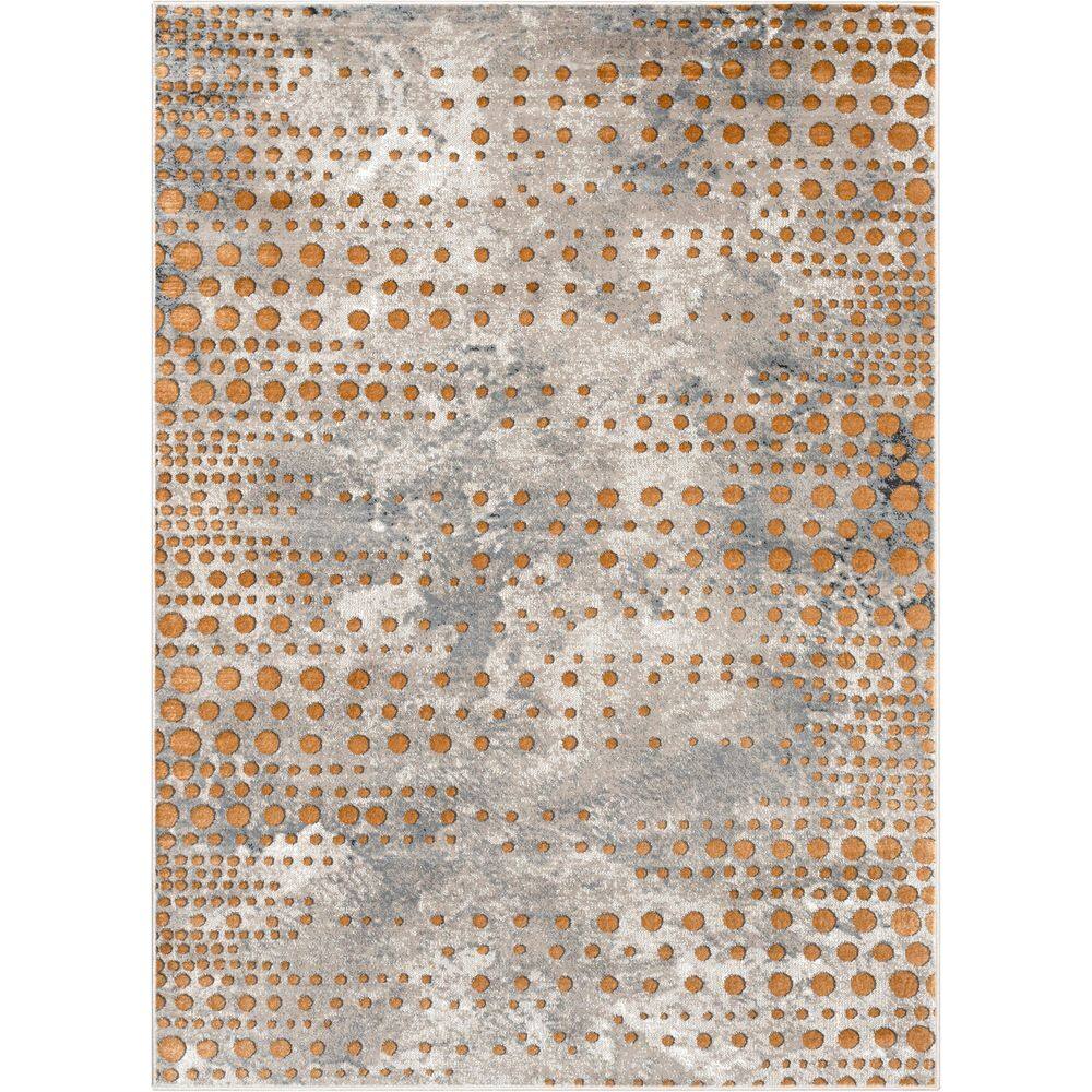 Well Woven Verity Elyse Grey 5 ft. 3 in. x 7 ft. 3 in. Modern Abstract Dots Area Rug VER675