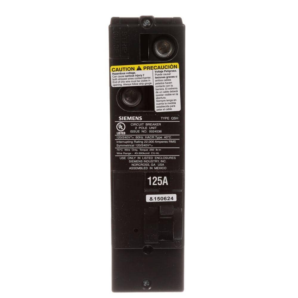 125 Amp Double-Pole 22kA Type QS Multi-Family Main Breaker price history on PriceWatchPro