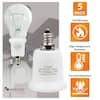 Adamax Candelabra to Standard Base (E12 to E26) Light Bulb Adapter A1226E -  The Home Depot