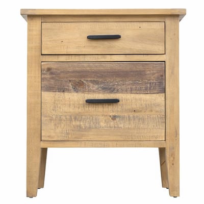 Ashford 25 in. Brown Reclaimed Wood Filing Cabinet with 2-Drawers