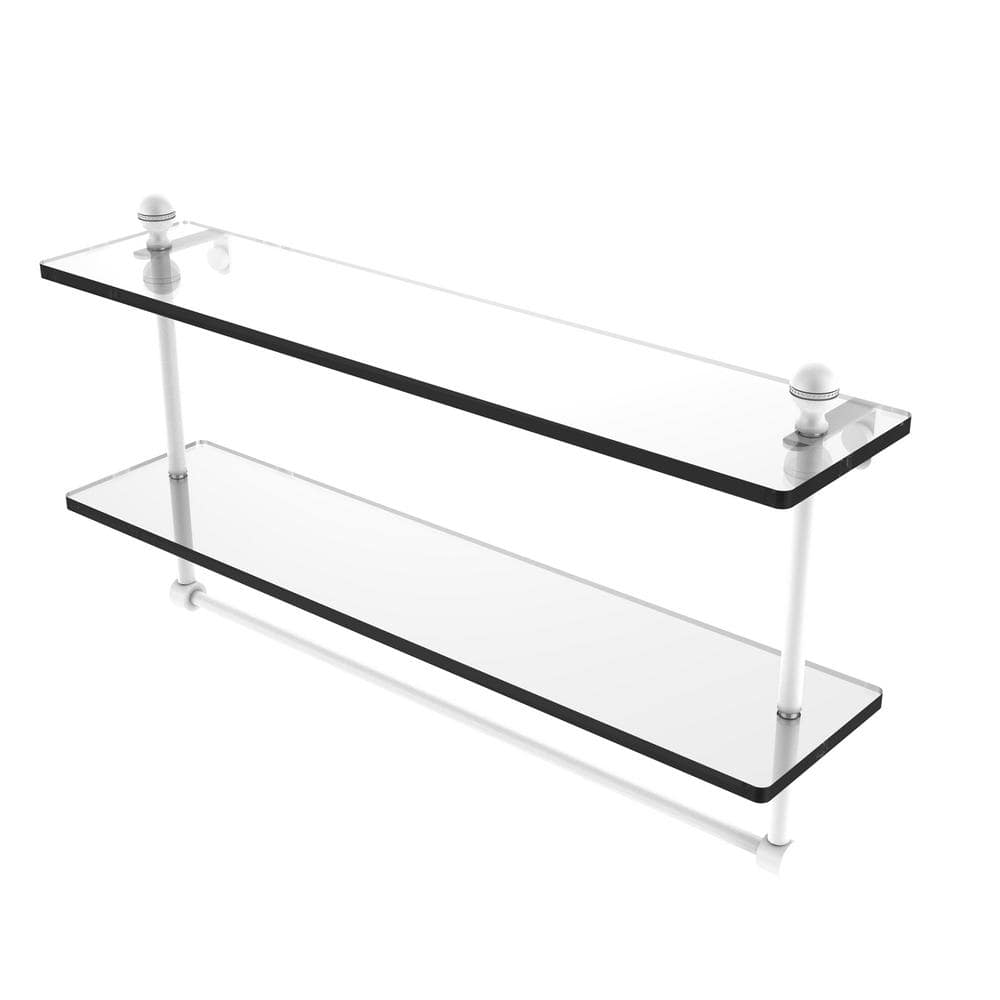 Allied Brass Mambo Collection 22 in. Two Tiered Glass Shelf with