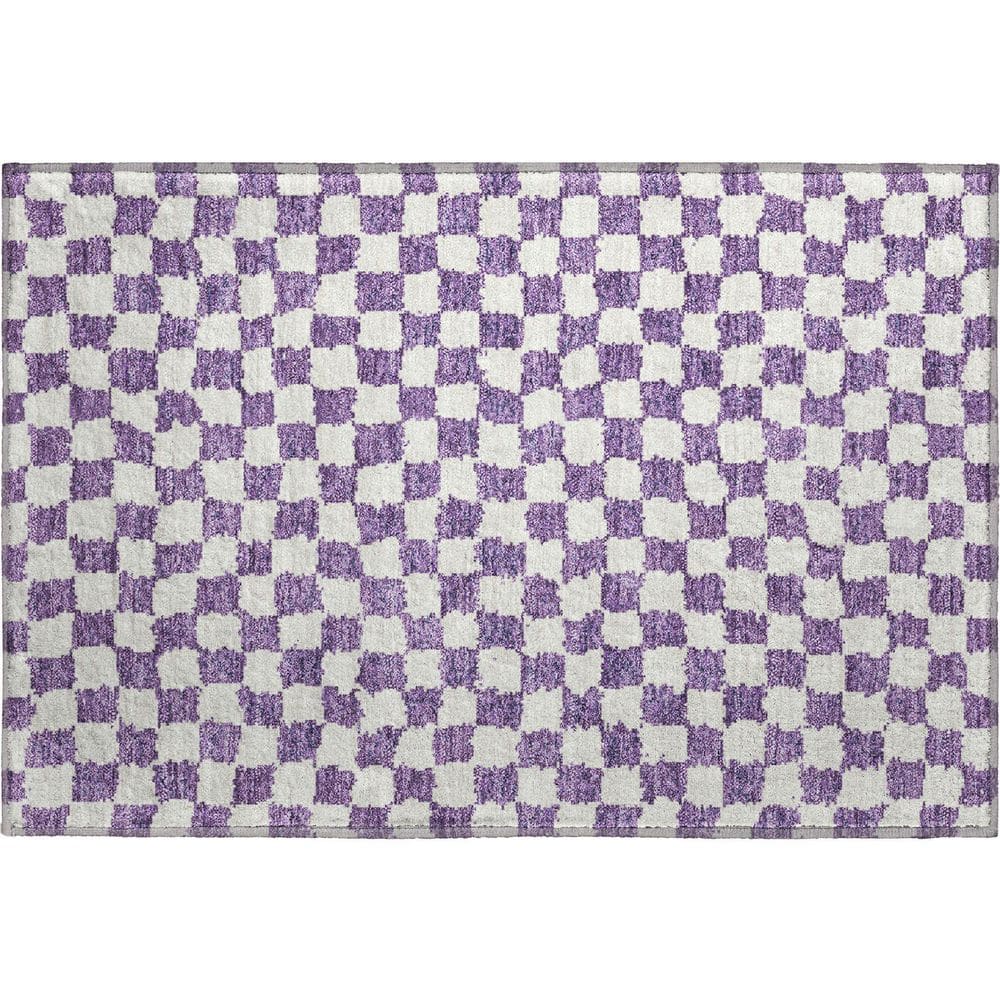 Mayfield Premium Machine Washable Abstract AMF1958 Purple 2 ft. x 3 ft. Accent Rug price history on PriceWatchPro