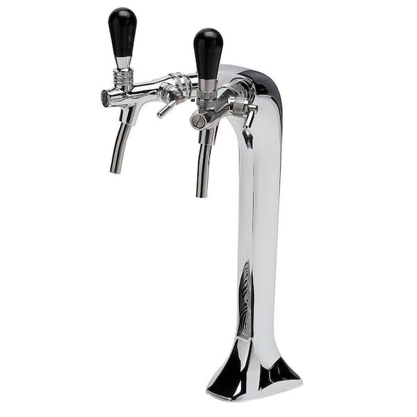 2 Handle 12 in. Faucet for Instant Cold Water Dispenser without Tank in Stainless Steel