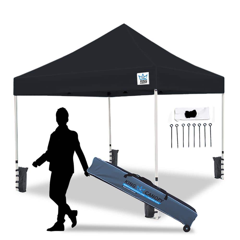 Ares 10 ft. x 10 ft. Commercial Instant Popup Canopy with Weight Bags, 1-1/2 in. Hexagon Legs, Black Cover price history on PriceWatchPro