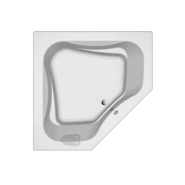 JACUZZI Primo Pure Air 60 in. x 60 in. Neo Angle Air Bath Bathtub with Center Drain in White