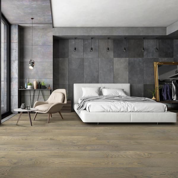 Willrow Oak 0.28 in. x 6.5 in. Waterproof Wire Brushed Engineered Hardwood Flooring (21.67 sq. ft./case)