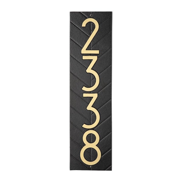 Whitehall Products Modern Herringbone Vertical Plaque, Standard Wall 1-Line
