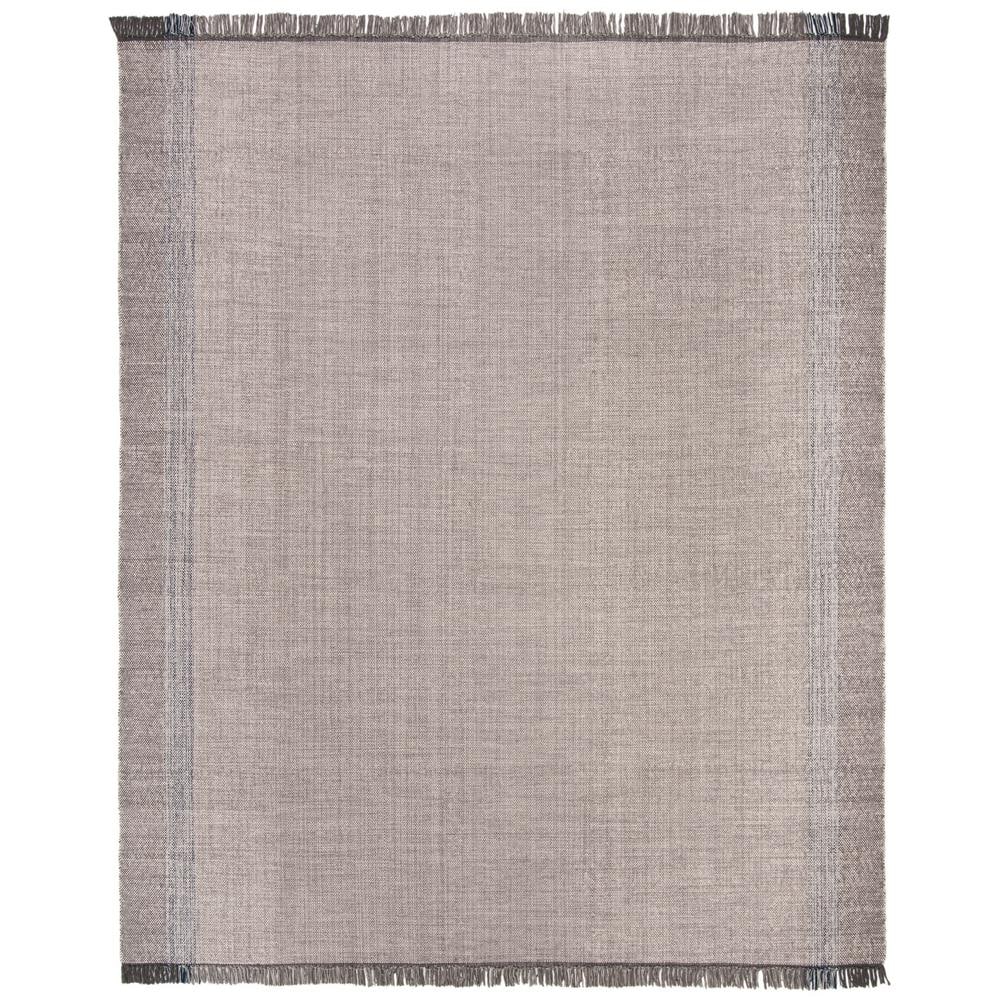 Coastal Breeze Blue/Grey Stripe Hand-Woven Cotton 8' x 10' Rug