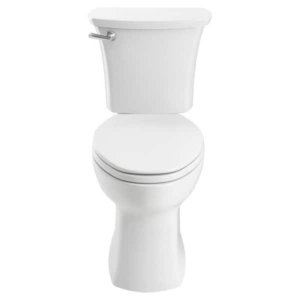 Edgemere 10 in. Rough-In 2-Piece 1.28 GPF Single Flush Right Height Elongated Toilet in White, Seat Not Included