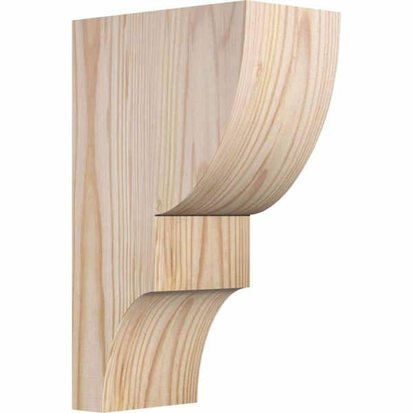Ekena Millwork 3-1/2 in. x 6 in. x 10 in. Douglas Fir Ridgewood Smooth Corbel