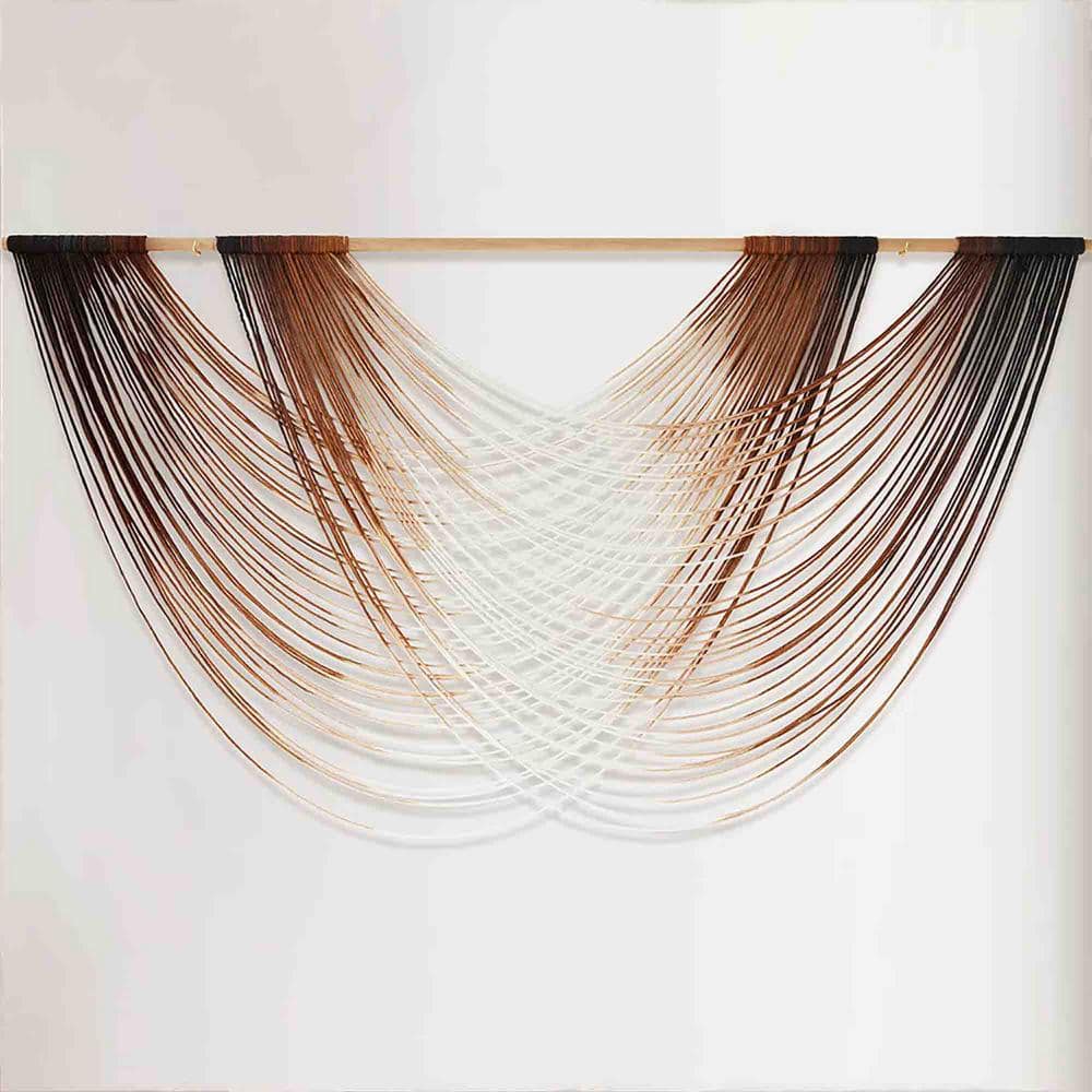 Brown 59 in. x 35 in. Cotton Dip-dye Tapestry