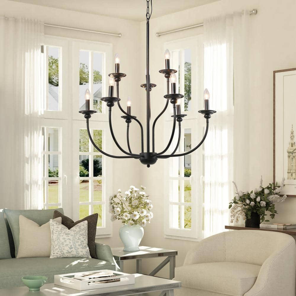 $129, LNC (Brand Eniso Industrial Black Candlestick deals Chandelier wi