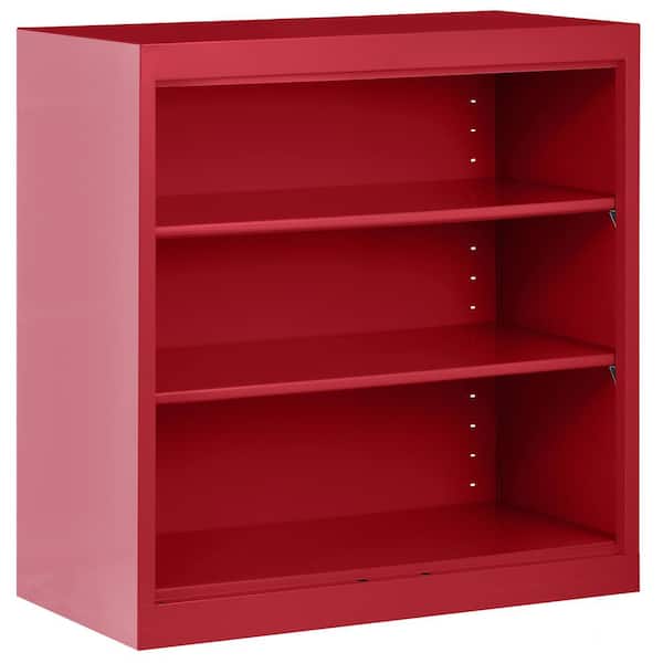 Sandusky Welded 36 in. Tall Red Metal Standard Bookcase