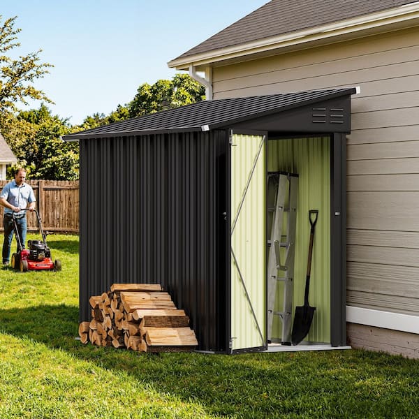Patiowell 8 ft. W x 4 ft. D Outdoor Storage Shed, Lean to Storage