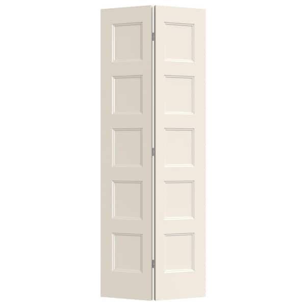 JELD-WEN 30 in. x 80 in. Conmore Primed Smooth Molded Composite Closet Bi-Fold Door